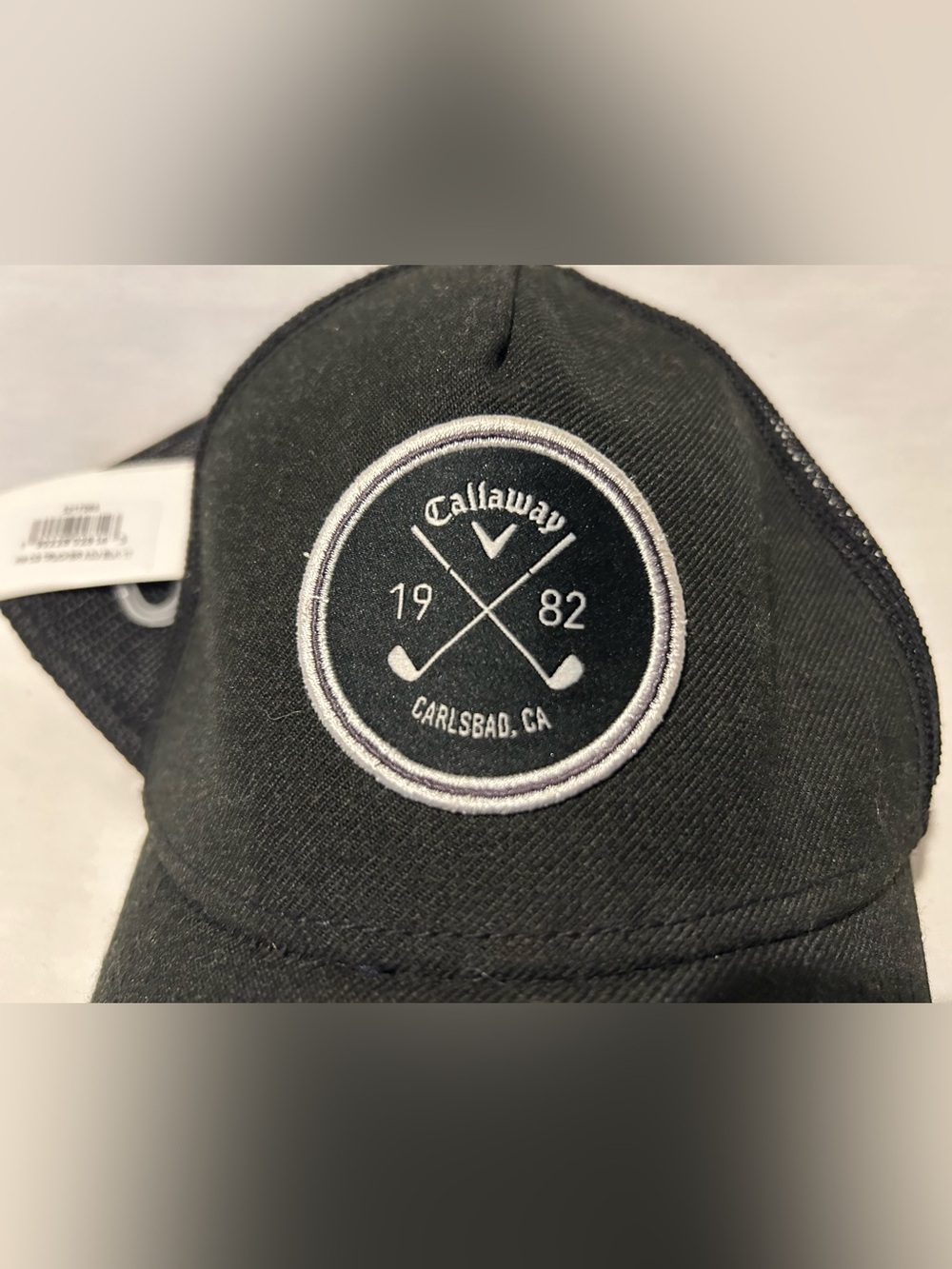NWT Callaway Black Carlsbad CA 1982 Trucker Hat Snapback Golf Cap